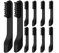 Lot de 10 têtes de rechange pour brosse à dents électrique Quip, noir