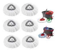 Lot de 10 têtes de rechange pour serpillères pivotantes Vileda - Recharges en microfibre compatibles avec les serpillères triangulaires Vileda, nettoyage en profondeur et têtes de rechange lavables en