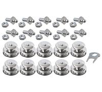 Lot de 10 têtes TENAX grandes + 10 vis filetées TENAX M5 x 10 + 1 clé TENAX
