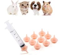 Lot de 10 tétines anti-étouffement en silicone pour chatons et chiots, alimentation saine et sûre