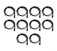 Lot de 10 thermistances étanches B3950 - 10 K - Capteur de température - Câble TPE pour réfrigérateur, aquarium, chauffage, four, climatisation - 1 m, 2 m, noir (2 m - 3 mm)