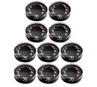 Lot de 10 thermomètres de voiture étanches en ABS compact de -20 à 70 °C, pour mini compteur circulaire pour tableau de bord, pare-brise, réfrigérateur et surveillance du stockage
