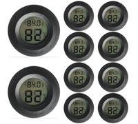 Lot de 10 thermomètres d'intérieur numériques - Mini thermomètre hygromètre pour l'intérieur et l'extérieur - Hydromètre numérique avec température et humidité - Pour chambre de bébé, cave