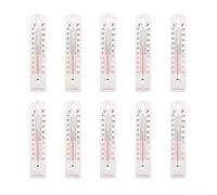 Lot de 10 thermomètres muraux à double fonction pour intérieur et extérieur, précision fiable, design léger