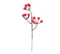 Lot de 10 tiges de baies rouges artificielles pour décoration de sapin de Noël
