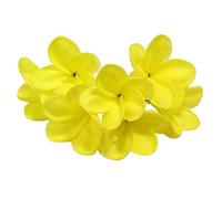 Lot de 10 tiges de fleurs de frangipanier artificielles en latex pour bouquet de fleurs de mariée, décoration, fête