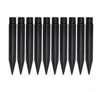 Lot de 10 tiges de lumière solaire de jardin - Pointes ABS résistantes aux intempéries pour une installation facile dans un sol mou, un sol dur ou du sable, luminaires d'extérieur à faire soi-même