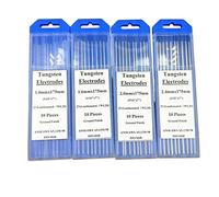 Lot de 10 tiges de soudure en tungstène et lanthane pour machine à souder 1,0/1,6/2,0/2,4/3,0/3,2 mm de diamètre (1,6 x 175 mm)