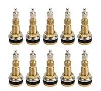 Lot de 10 tiges de valve de pneu sans chambre à air liquide en laiton TR618A pour roues de tracteur agricole - Convient aux trous de jante de 1,6 cm