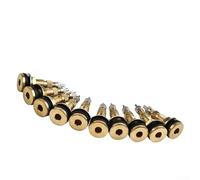 Lot de 10 tiges de valve de pneu sans chambre à air liquide TR618A pour roues de tracteur agricole, trou de jante de 1,6 cm, construction durable en laiton et caoutchouc