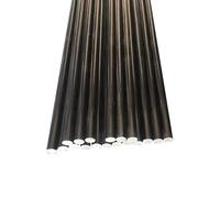 Lot de 10 tiges en fibre de verre noire de 1 à 11 mm de diamètre, longueur: 500 mm(6.0x500mm)