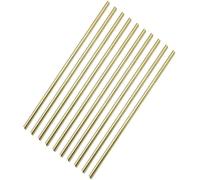 Lot de 10 tiges rondes en laiton massif de 8 mm pour maquette télécommandée, avion, hélicoptère, loisirs créatifs - Longueur : 100 mm