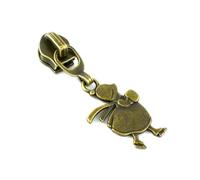 Lot de 10 tirettes de fermeture éclair en cuivre, taille 5#, adaptées aux fermetures à glissière en nylon, vêtements, accessoires de couture, outils de réparation de bricolage