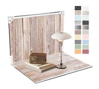 Lot de 10 toiles de fond pour photo, blanc, 30 x 40 cm, double face, pour photographie alimentaire, bijoux, cosmétiques, réfléchissant, avec 20 motifs pour le maquillage