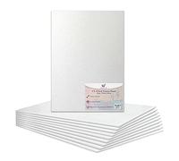 Lot de 10 toiles vierges tendues 100% coton pour peinture à l'huile, acrylique, supports mixtes, toiles blanches (22,9 x 30,5 cm)