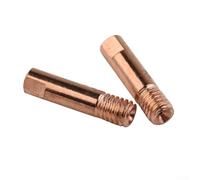 Lot de 10 torches de soudeur MIG MB15AK pour pointes de 0,6 à 1,2 mm, taille de filetage M6 pour torche de soudage, consommables de rechange pour soudage MIG (1,0 mm)
