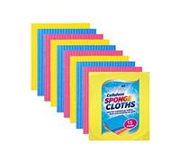 Lot de 10 torchons suédois respectueux de l'environnement en cellulose biodégradables et super absorbants pour laver la vaisselle, essuyer les surfaces et essuyer les déversements de cuisine