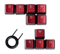 Lot de 10 touches de rechange texturées rétroéclairées pour clavier de jeu mécanique Corsair K100 et K70PRO (rayures rouges)