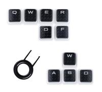 Lot de 10 touches texturées rétroéclairées de rechange pour clavier de jeu mécanique Corsair K65 K95 K100 K70LUX K70PRO et Razer HyperX Cherry MX Switches (Pudding Stripe)
