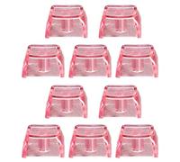 Lot de 10 touches XDA entièrement transparentes et non gravées, épaisseur 1,7 mm, PC avec rétroéclairage transparent