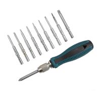 Lot de 10 tournevis de précision avec embouts magnétiques pour réparation de téléphone et ordinateur portable - Acier au chrome vanadium pour Torx à fente pour Phillips Kit tige 5 mm