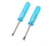 Lot de 10 tournevis de type V pour réparation de bracelet de montre, pointe en acier de 2 mm avec poignée en plastique, compatible avec les outils de retrait de boucle de montre (bleu)