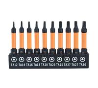 Lot de 10 tournevis hexagonaux 1/4 avec tête triangulaire pour une prise en main confortable et réparation domestique TA12-30