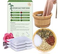Lot de 10 trempages pour les pieds avec sel d'Epsom, sels d'Epsom pour trempage, apaise les pieds fatigués, ongles incarnés, parfum odeur, soins de pédicure spa