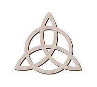 Lot de 10 Triquetra en bois pour travaux manuels et décoration - Forme Triquetra - Magnet Triquetra - Collier Triquetra, 12.7x11.7 cm
