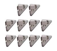 Lot de 10 trombones triangulaires transparents de 5 x 4,9 cm pour documents et feuilles de présentation