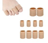 Lot de 10 tubes de protection pour orteils - En silicone - Pour cors, callosités, orteils et doigts - 3 tailles