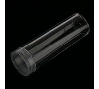 Lot de 10 tubes de rangement pour pièces de monnaie en plastique transparent de 30 mm