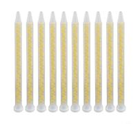 Lot de 10 tubes mélangeurs de 10 à 18 buses de colle AB de 214 mm de long, 18 sections, pointe pointue, diamètre de sortie de 3 mm pour collage en silicone, métal, bois (B)