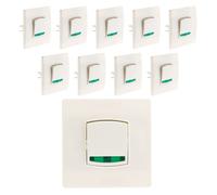 Lot de 10 va et vient Diwone borne-auto + voyant - Zenitech