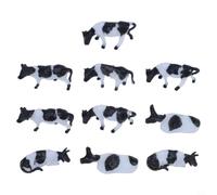 Lot de 10 Vaches Modélisme Ferroviaire 1:87 Réalistes | Échelle précise 1:87, design et , idéal pour réseaux HO et OO