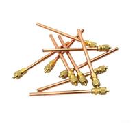 Lot de 10 valves d'accès en cuivre pour réfrigérateurs et unités de climatisation, longueur 125 mm, pression sûre jusqu'à 3 4 MPa