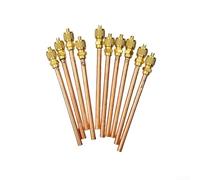 Lot de 10 valves d'accès en tube de cuivre pour climatiseurs et réfrigérateurs, longueur 125 mm, évaluée à 3 4 MPa de pression sûre