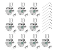 Lot de 10 valves de perçage en forme de balle BPV-31 pour robinet de réfrigérateur compatible avec les tuyaux de diamètre extérieur de 6,35 mm, 5/16", 3/8", remplacement pour TJ90BPV31, AP4502525,