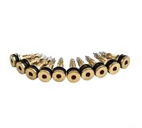 Lot de 10 valves de pneu TR618A pour tracteur agricole en laiton et caoutchouc sans piège intérieur - Valve standard pour trou de jante de 5/8" - Montage facile - Convient pour les tracteurs agricoles