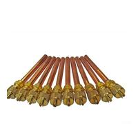Lot de 10 valves de service d'accès CVC avec noyau de tige pour kit de charge de réfrigération, clapets anti-retour en laiton et cuivre compatibles avec R12 R22 R