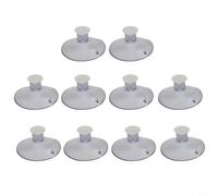 Lot de 10 ventouses de 45 mm avec punaises en plastique transparent pour mur en verre lisse, cuisine, salle de bain, décoration d'intérieur