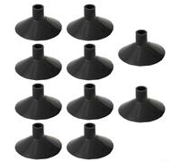 Lot de 10 ventouses en caoutchouc en forme de flèche pour la pratique des activités de plein air et d'intérieur pour enfants (noir)