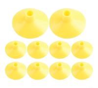 Lot de 10 ventouses en caoutchouc pour entraînement cible, embouts à ventouses sûres pour jeux de plein air pour enfants, têtes de rechange pour surfaces lisses, couleur noire (jaune)