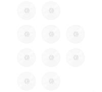 Lot de 10 ventouses transparentes de 41 mm avec vis moletée et écrou blanc pour murs à battants en verre, crochets de suspension de cuisine et de salle de bain en caoutchouc PVC transparent