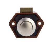 Lot de 10 verrous à pression de 20 mm for camping-car, caravane, bateau, mobil-home, placard et tiroir.(Small Brown)