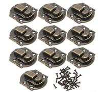 Lot de 10 verrous de boîte en métal antique, pour boîtes à bijoux et solutions de rangement vintage (bronze)