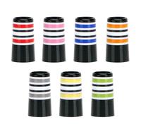 Lot de 10 viroles de golf professionnelles longues et courtes pour tiges parallèles effilées de 0,9 cm - Viroles coniques de golf colorées à rayures pour fers à repasser - Universelles (vert long)