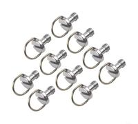Lot de 10 vis à anneau en D en acier inoxydable 1/4" pour trépieds monopodes compatibles avec plaques à dégagement rapide