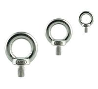 Lot de 10 vis à anneau M8 x 13 mm - En acier inoxydable VA A2 V2A - Vis à œillets coulées et polies - Similaire DIN 580 AGBERG