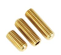 Lot de 10 vis à métaux DIN916 en laiton sans tête hexagonale à extrémité concave M3M6-M10 (12 mm, M3)